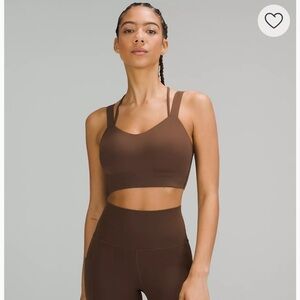 Lululemon Like a Cloud Longline Bra Light Support, D/DD Cup - Java brown